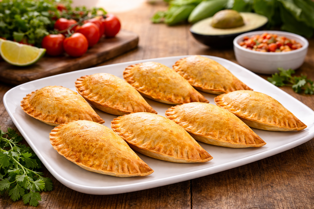Golden baked Argentinian empanadas - portable, shareable premium pastries that complement Australia's diverse food culture