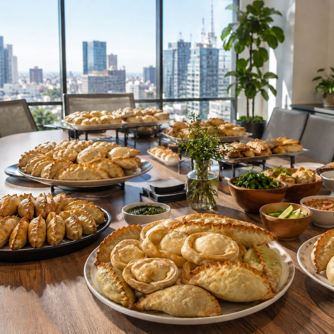 Argentum Corporate Box, 100 baked empanadas for last-minute Sydney catering