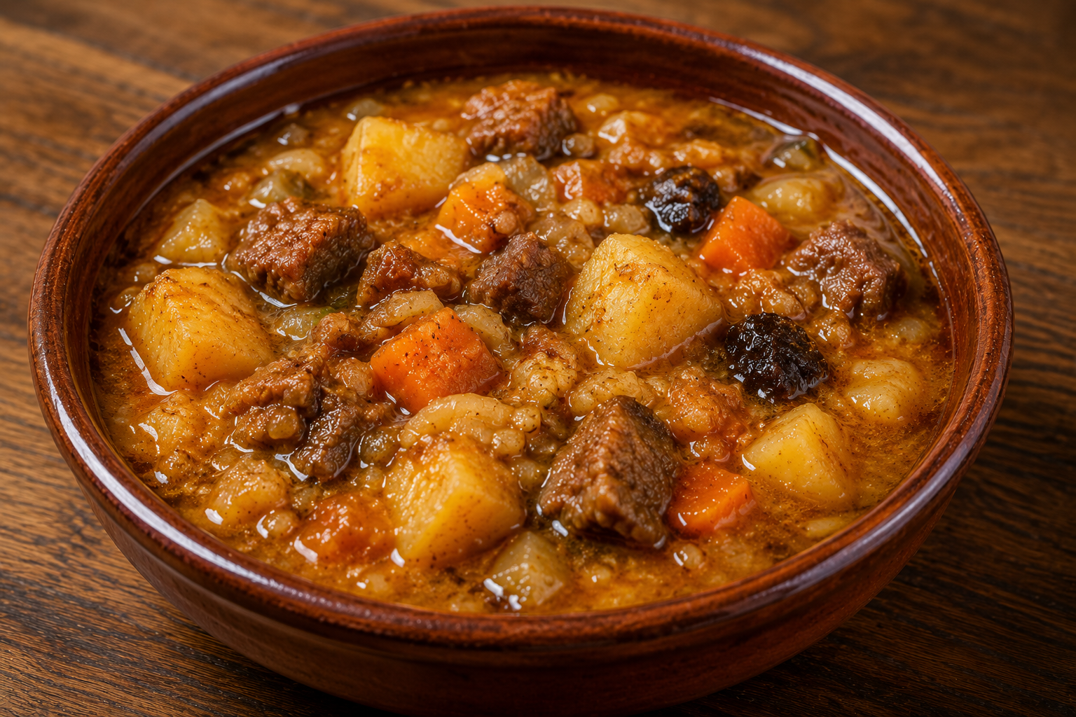 Carbonada criolla recipe — Argentinian beef stew with pumpkin, sweet potato and peaches
