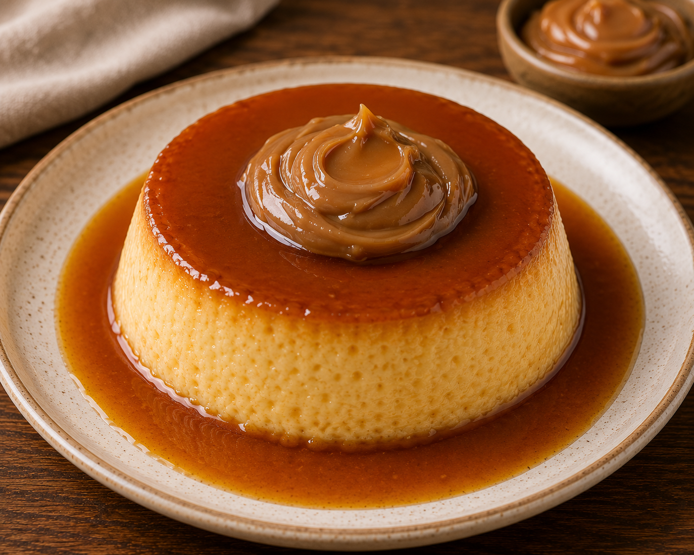 Flan con dulce de leche recipe — Argentinian caramel custard dessert