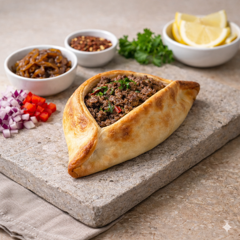 Habibi Yalla empanada — open-top Arabian style