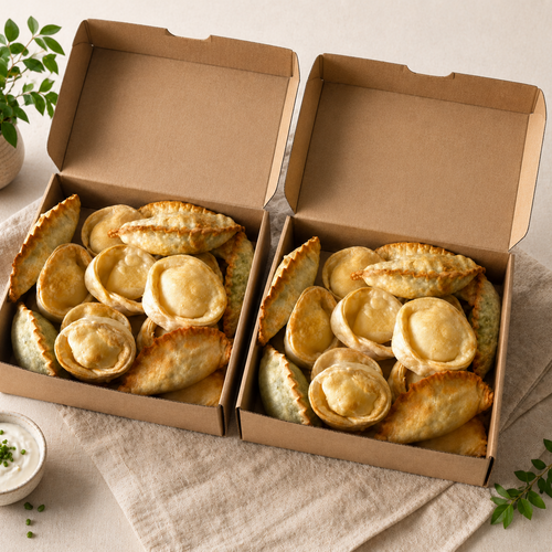The Weekly Family Box: 30 Argentinian empanadas across 5 flavours, delivered frozen across Sydney by Argentum Empanadas.