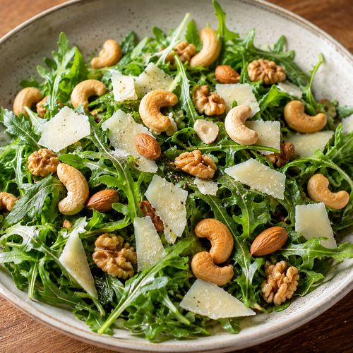 Rocket, parmesan and toasted nuts salad by Argentum Empanadas