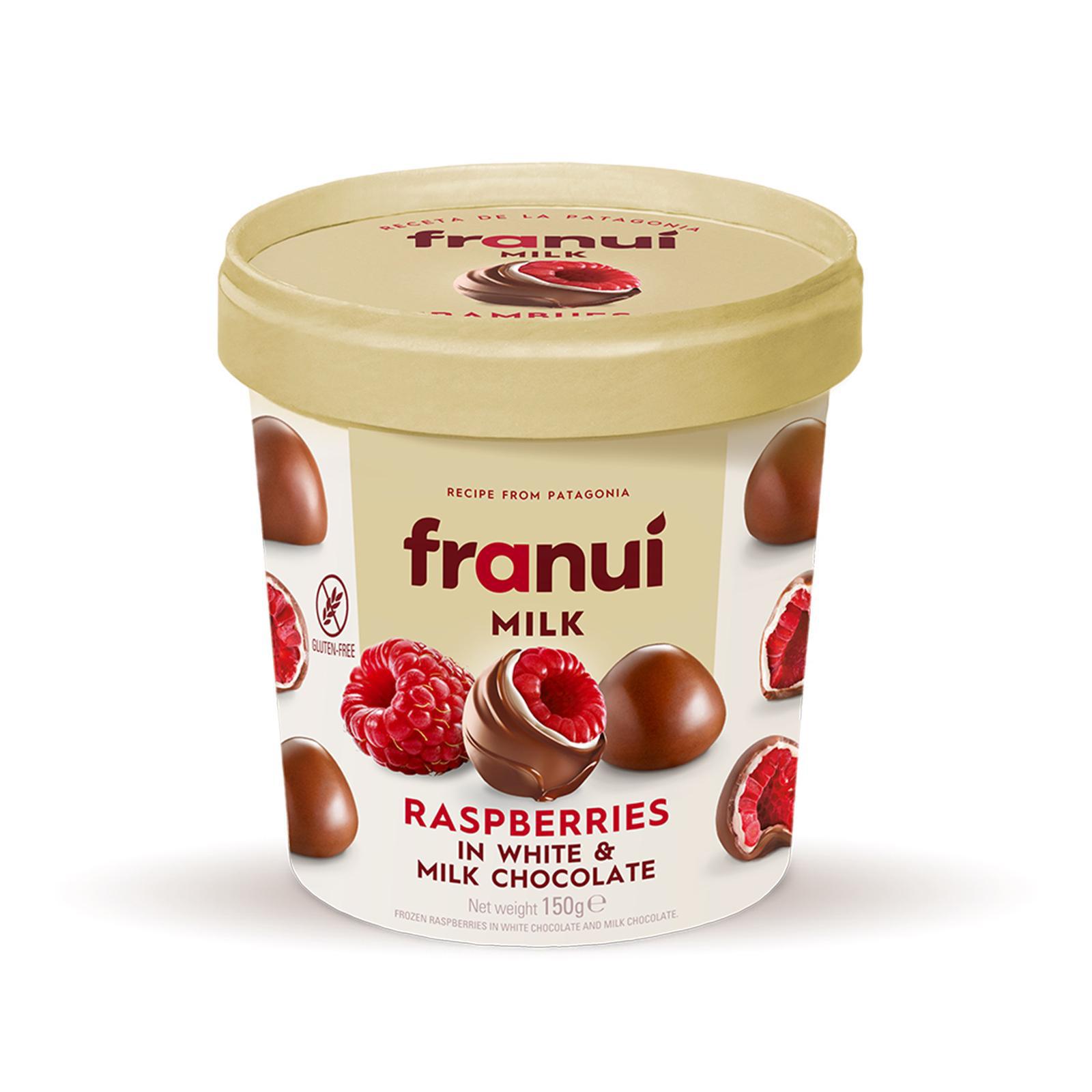 Franui Milk - Raspberries in White & Milk Chocolate