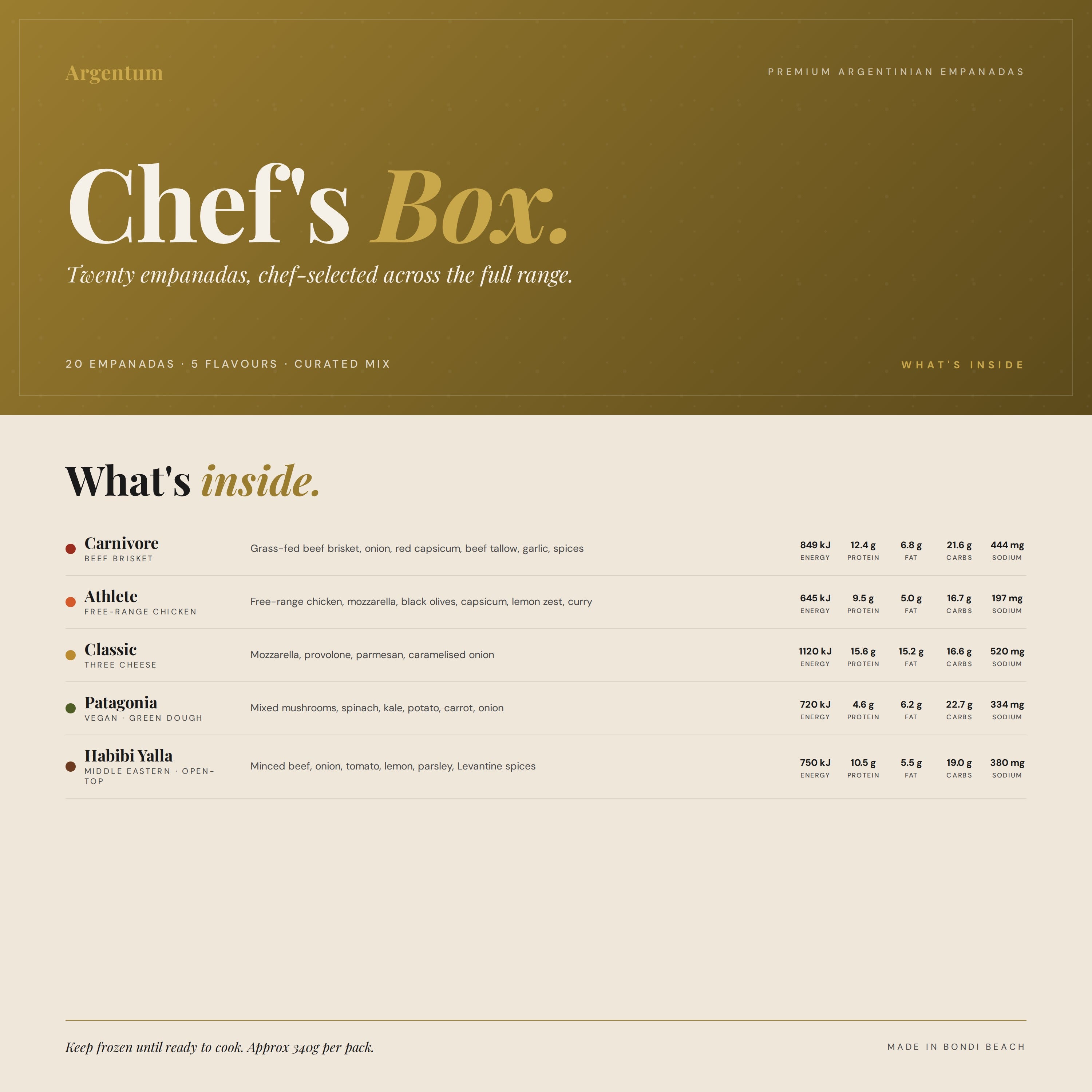 Argentum Chef’s Box (pack of 20) - Frozen