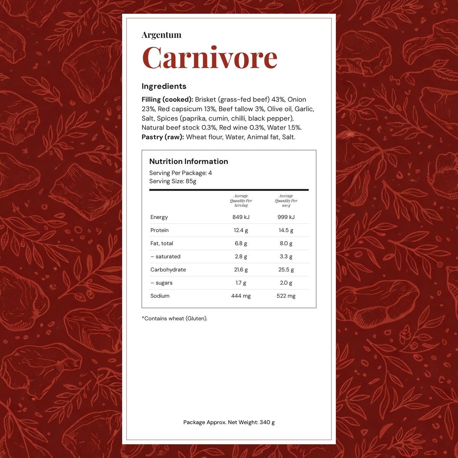 Carnivore (pack of 12) - Frozen