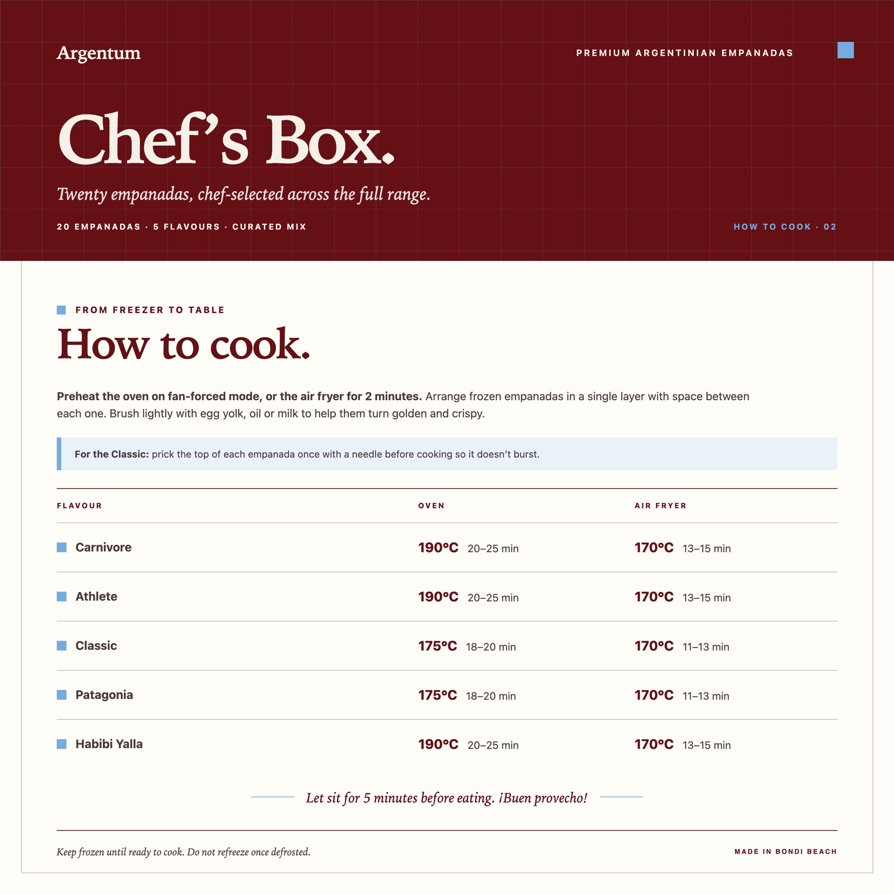 Argentum Chef’s Box (pack of 20) - Frozen