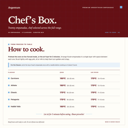 Argentum Chef’s Box (pack of 20) - Frozen