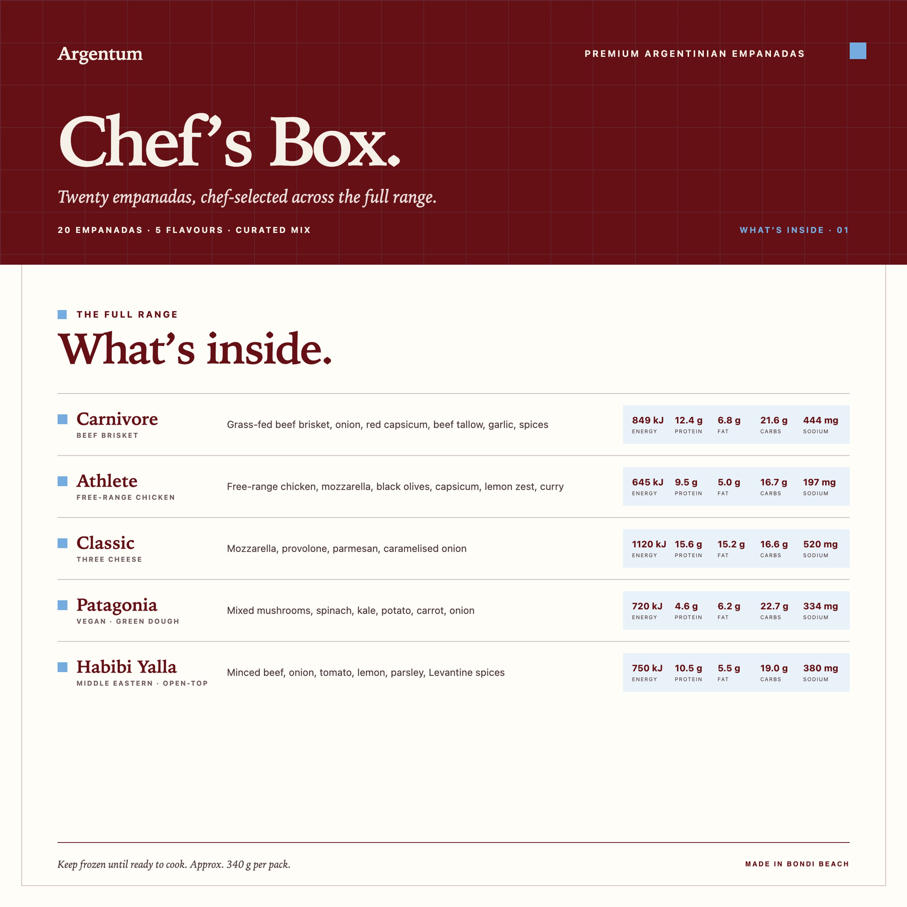 Argentum Chef’s Box (pack of 20) - Frozen
