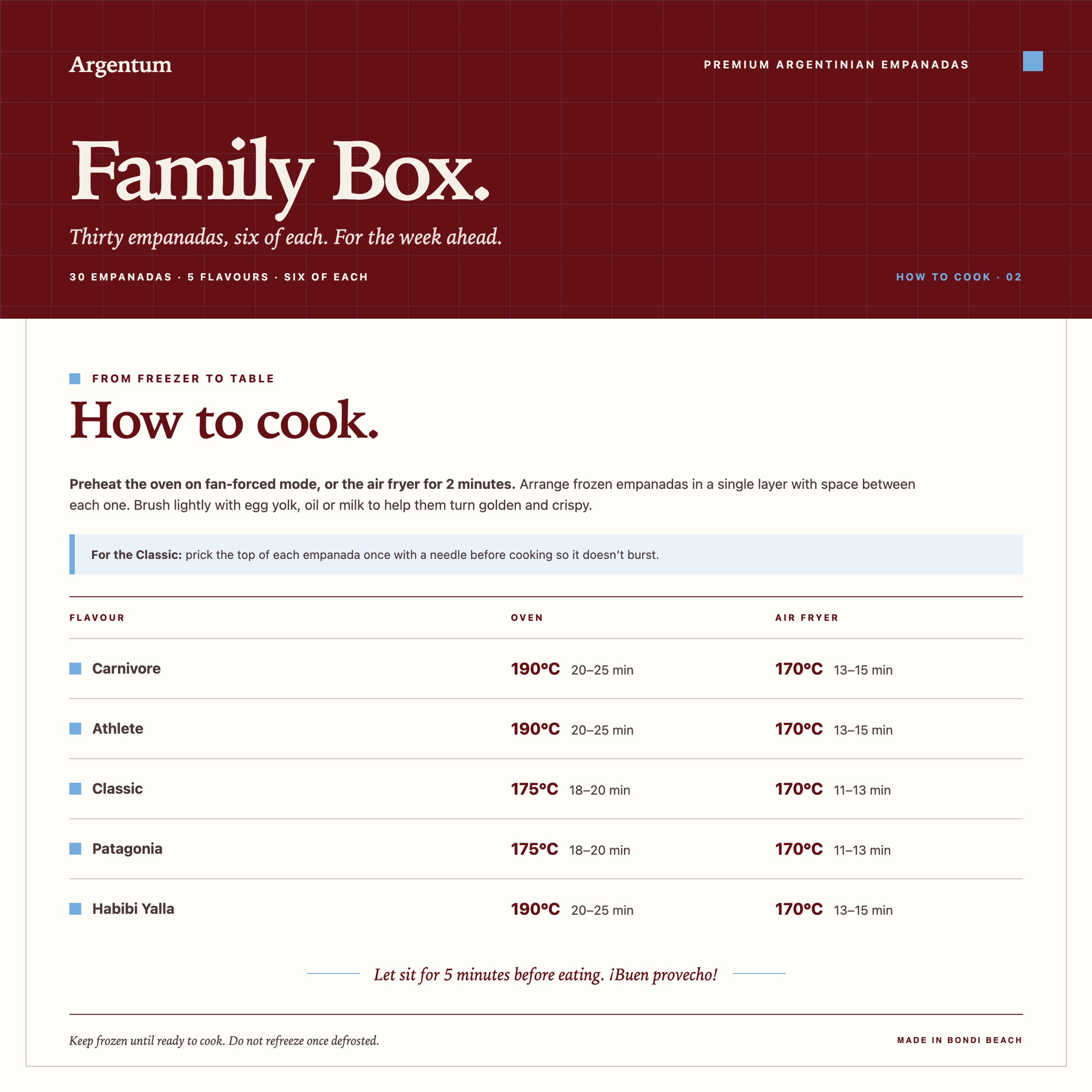 Weekly Family Box (30 Empanadas) - Frozen