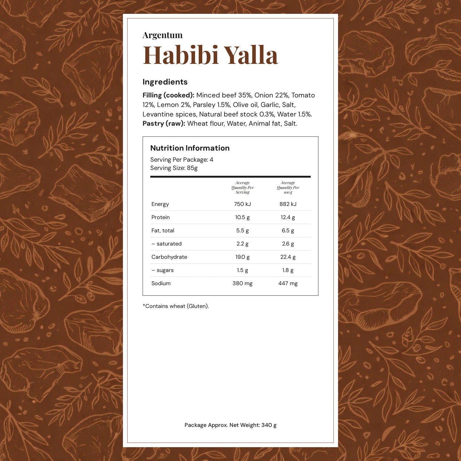 Habibi Yalla (pack of 4) - Frozen