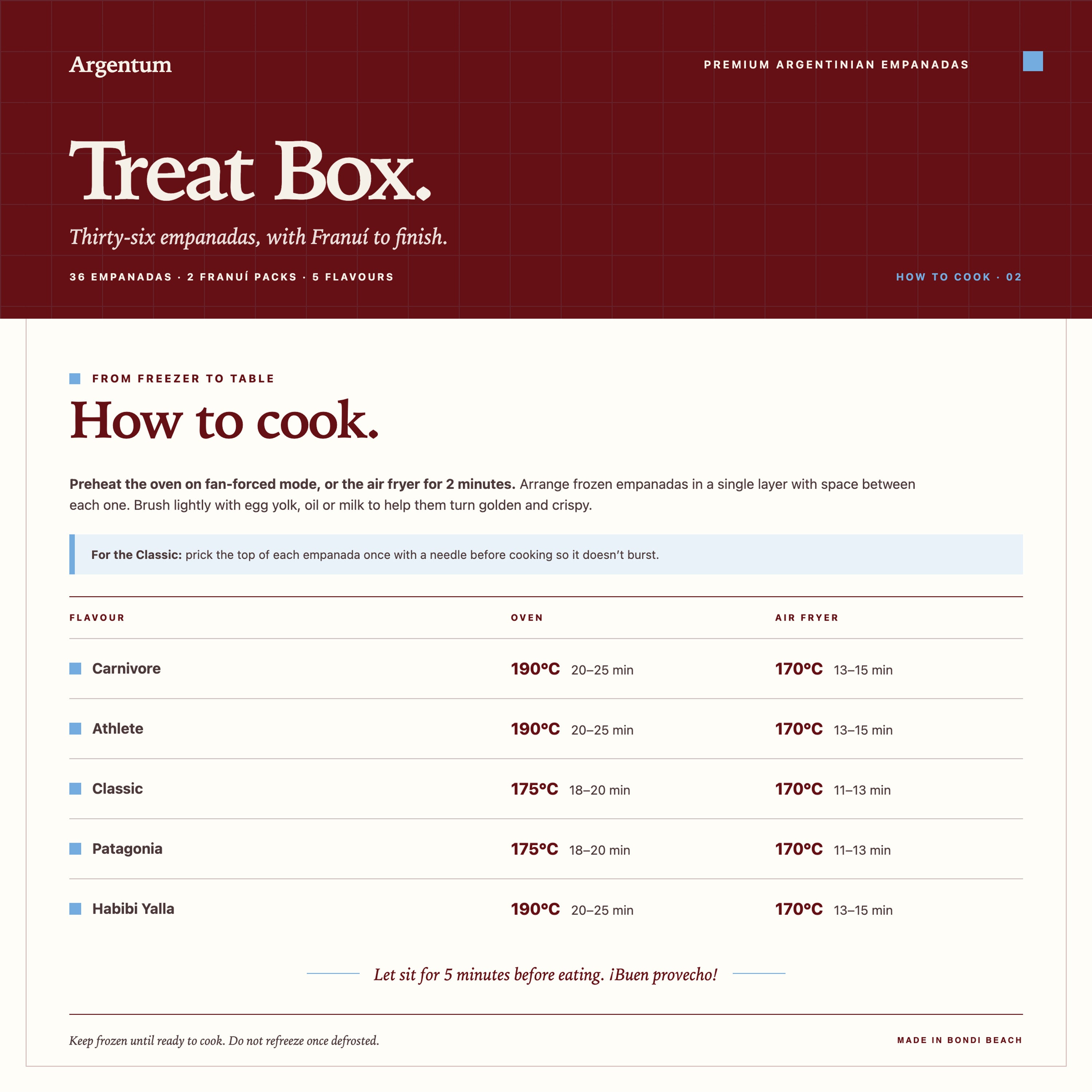 Treat Box (36 Empanadas + 2 Franuí) - Frozen